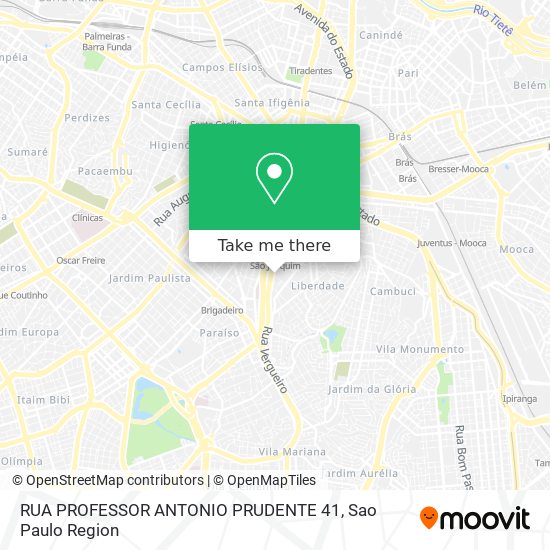 RUA PROFESSOR ANTONIO PRUDENTE 41 map