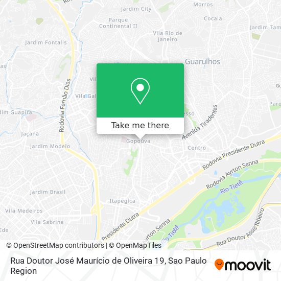 Mapa Rua Doutor José Maurício de Oliveira 19