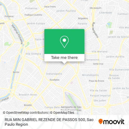 Mapa RUA MIN GABRIEL REZENDE DE PASSOS 500