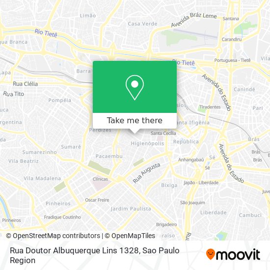 Rua Doutor Albuquerque Lins 1328 map