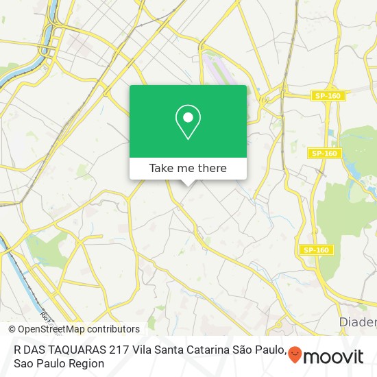 R DAS TAQUARAS 217  Vila Santa Catarina  São Paulo map