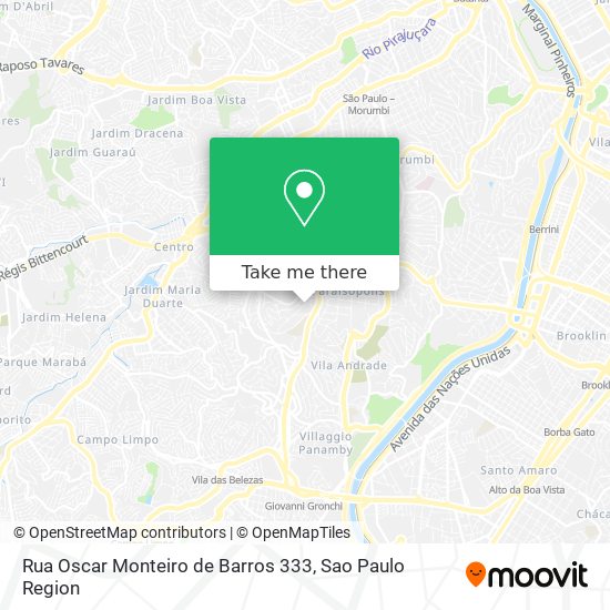 Mapa Rua Oscar Monteiro de Barros  333