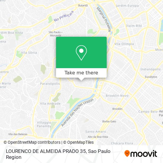 LOURENCO DE ALMEIDA PRADO 35 map