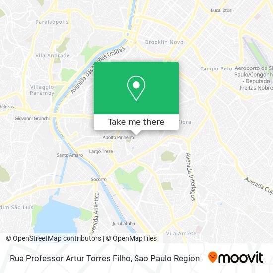 Mapa Rua Professor Artur Torres Filho