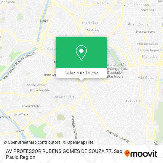 Mapa AV PROFESSOR RUBENS GOMES DE SOUZA 77