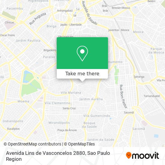 Mapa Avenida Lins de Vasconcelos  2880