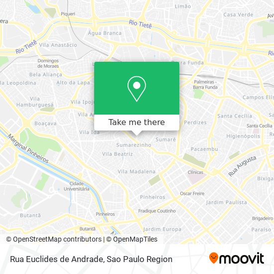 Rua Euclides de Andrade map