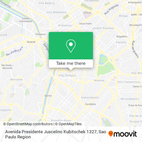 Mapa Avenida Presidente Juscelino Kubitschek 1327