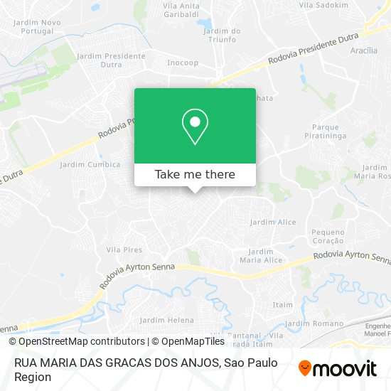 Mapa RUA MARIA DAS GRACAS DOS ANJOS