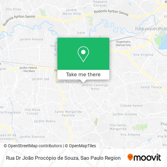 Mapa Rua Dr João Procópio de Souza