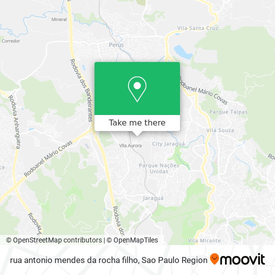 Mapa rua antonio mendes da rocha filho