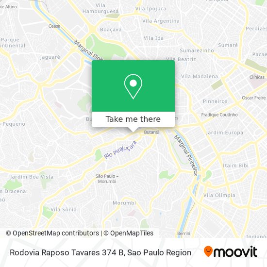 Mapa Rodovia Raposo Tavares  374 B