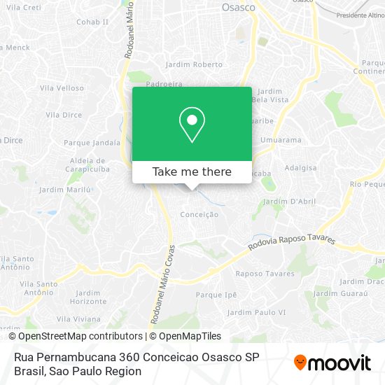 Mapa Rua Pernambucana  360   Conceicao  Osasco   SP  Brasil