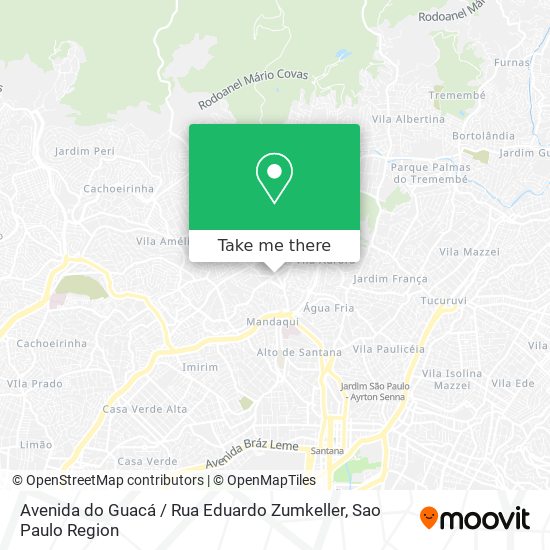 Mapa Avenida do Guacá / Rua Eduardo Zumkeller