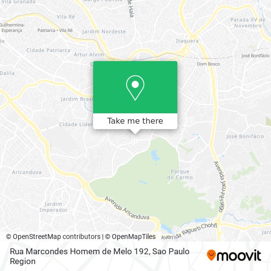 Mapa Rua Marcondes Homem de Melo 192