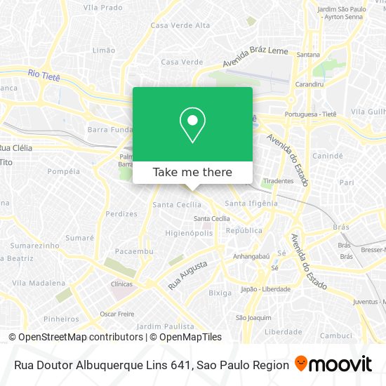 Rua Doutor Albuquerque Lins 641 map