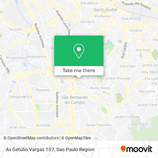Mapa Av  Getúlio Vargas  107