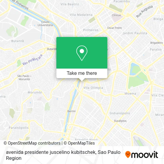 avenida presidente juscelino kubitschek map