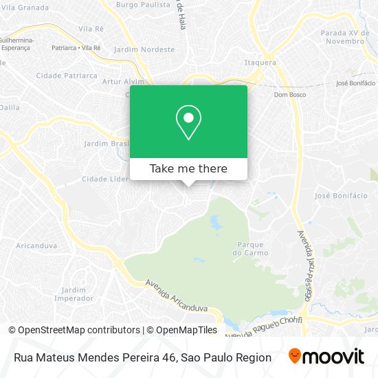 Mapa Rua Mateus Mendes Pereira 46