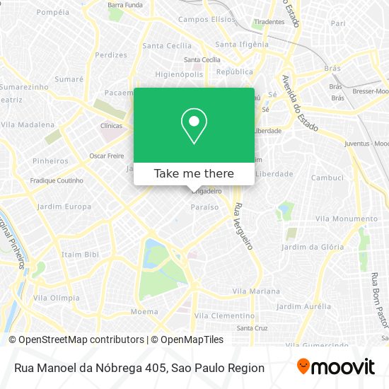 Mapa Rua Manoel da Nóbrega 405