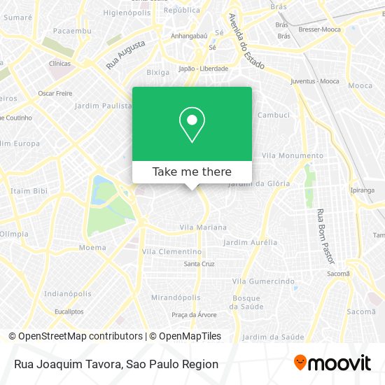 Mapa Rua Joaquim Tavora