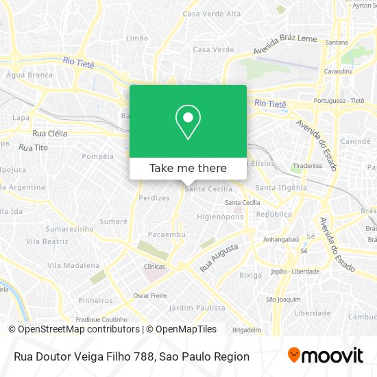 Rua Doutor Veiga Filho 788 map