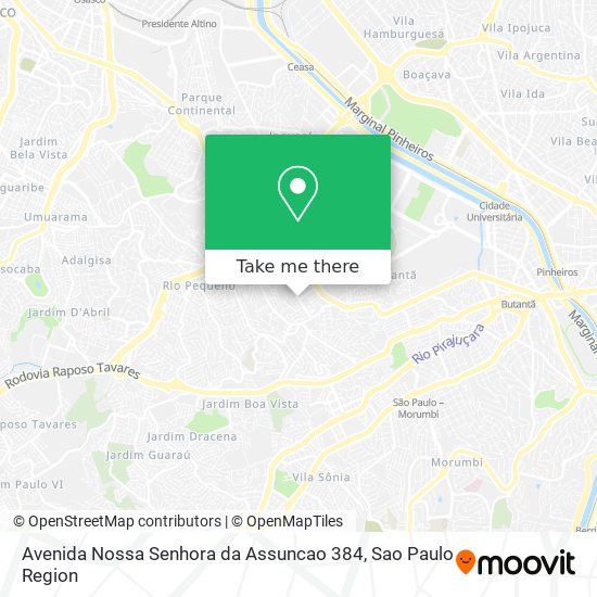 Avenida Nossa Senhora da Assuncao 384 map