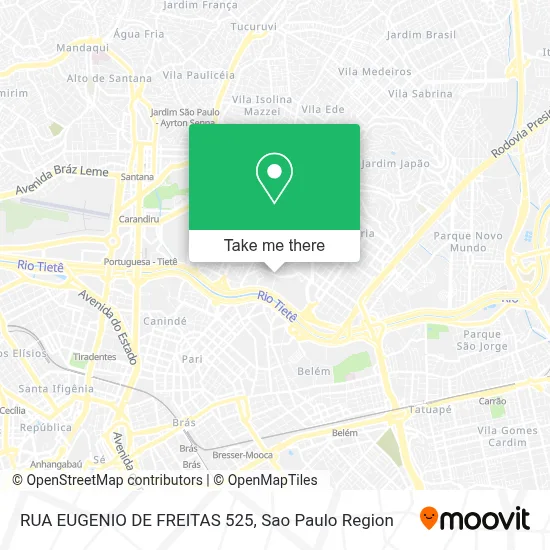 RUA EUGENIO DE FREITAS 525 map