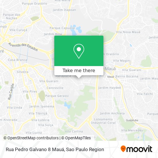 Mapa Rua Pedro Galvano  8  Mauá