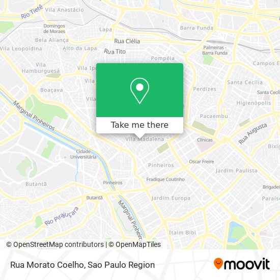 Mapa Rua Morato Coelho