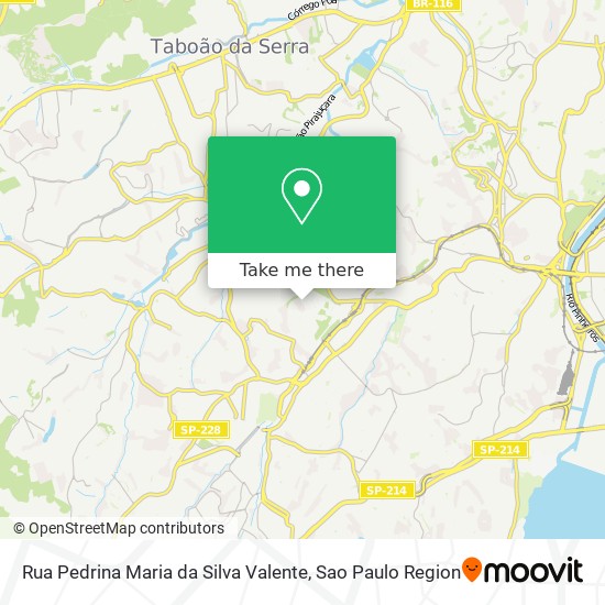 Mapa Rua Pedrina Maria da Silva Valente