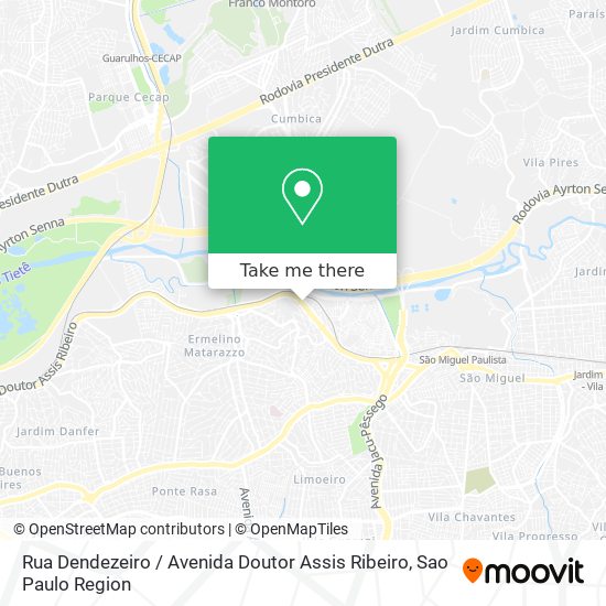 Rua Dendezeiro / Avenida Doutor Assis Ribeiro map