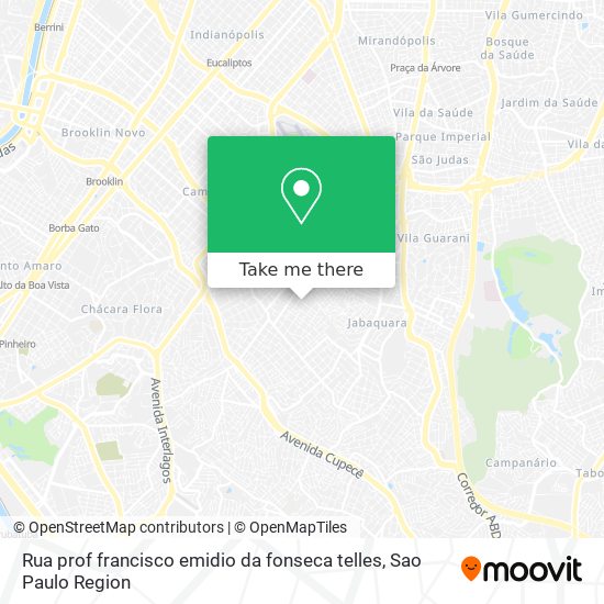 Rua prof francisco emidio da fonseca telles map