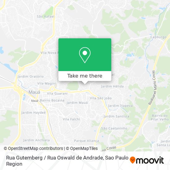 Mapa Rua Gutemberg / Rua Oswald de Andrade