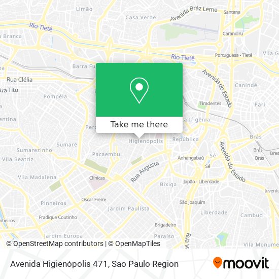 Mapa Avenida Higienópolis 471