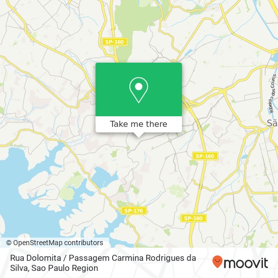 Rua Dolomita / Passagem Carmina Rodrigues da Silva map