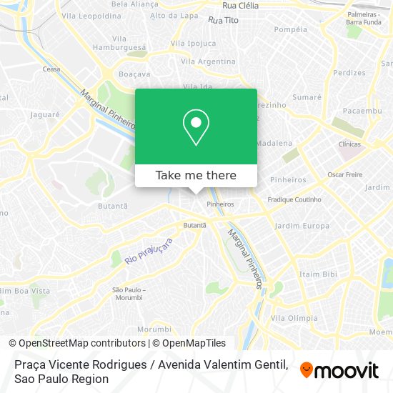 Praça Vicente Rodrigues / Avenida Valentim Gentil map