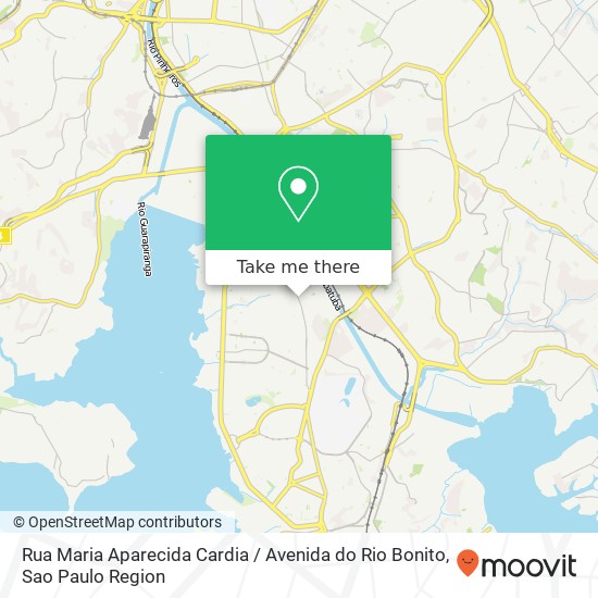 Mapa Rua Maria Aparecida Cardia / Avenida do Rio Bonito