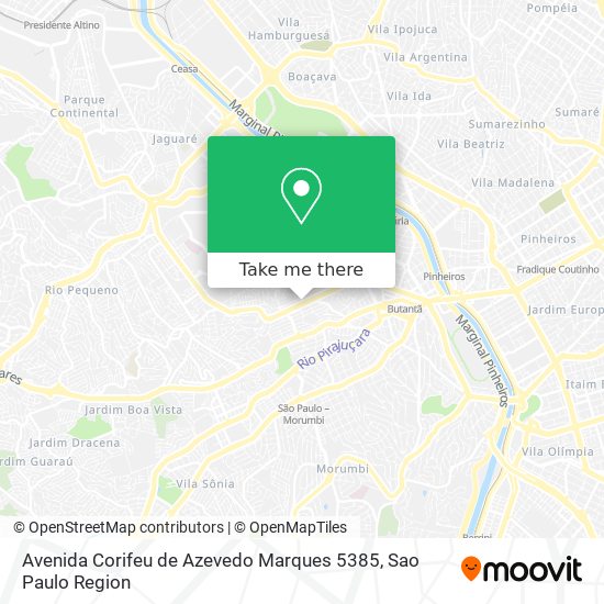 Avenida Corifeu de Azevedo Marques 5385 map