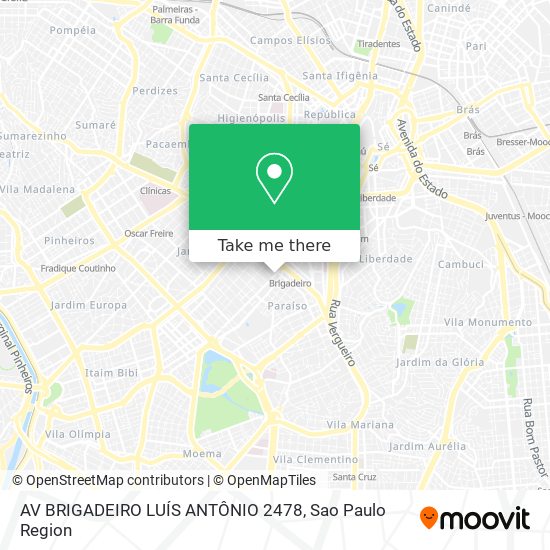 Mapa AV BRIGADEIRO LUÍS ANTÔNIO 2478