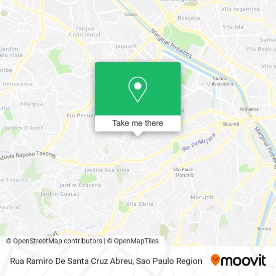 Rua Ramiro De Santa Cruz Abreu map