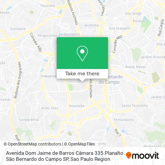 Avenida Dom Jaime de Barros Câmara  335 Planalto   São Bernardo do Campo   SP map