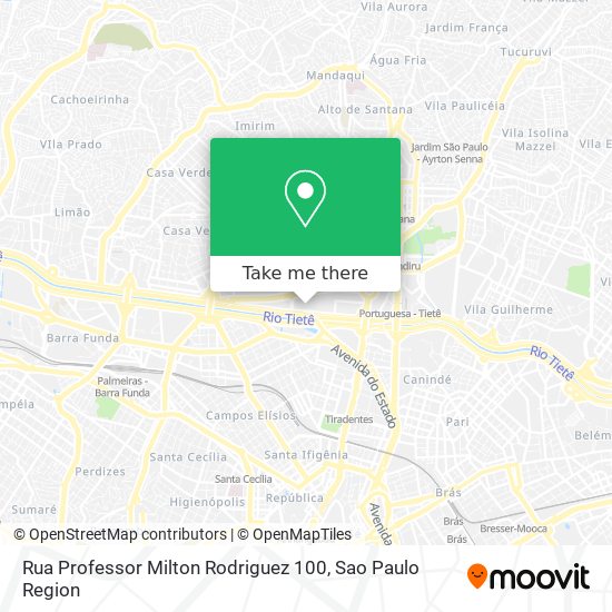 Rua Professor Milton Rodriguez  100 map
