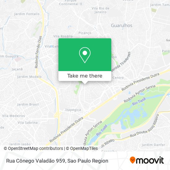 Mapa Rua Cônego Valadão 959