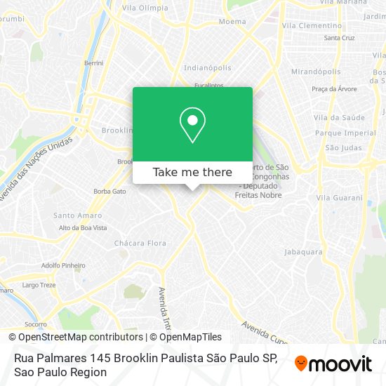 Mapa Rua Palmares  145   Brooklin Paulista   São Paulo   SP