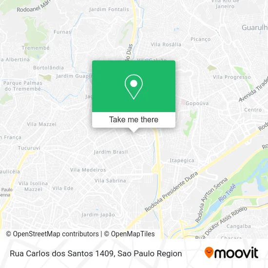 Rua Carlos dos Santos 1409 map