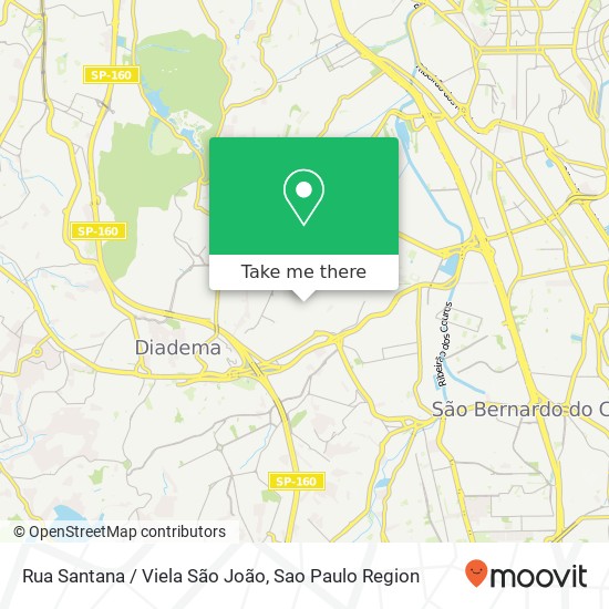 Mapa Rua Santana / Viela São João