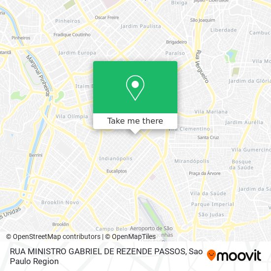 RUA MINISTRO GABRIEL DE REZENDE PASSOS map