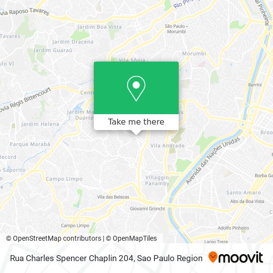 Rua Charles Spencer Chaplin 204 map