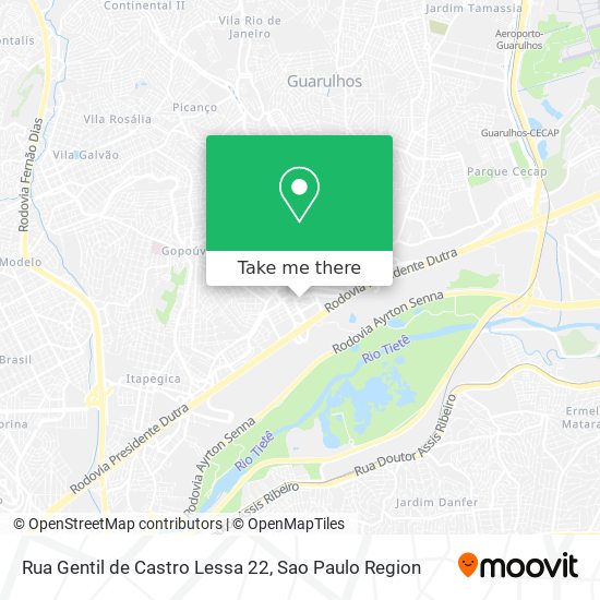 Mapa Rua Gentil de Castro Lessa 22